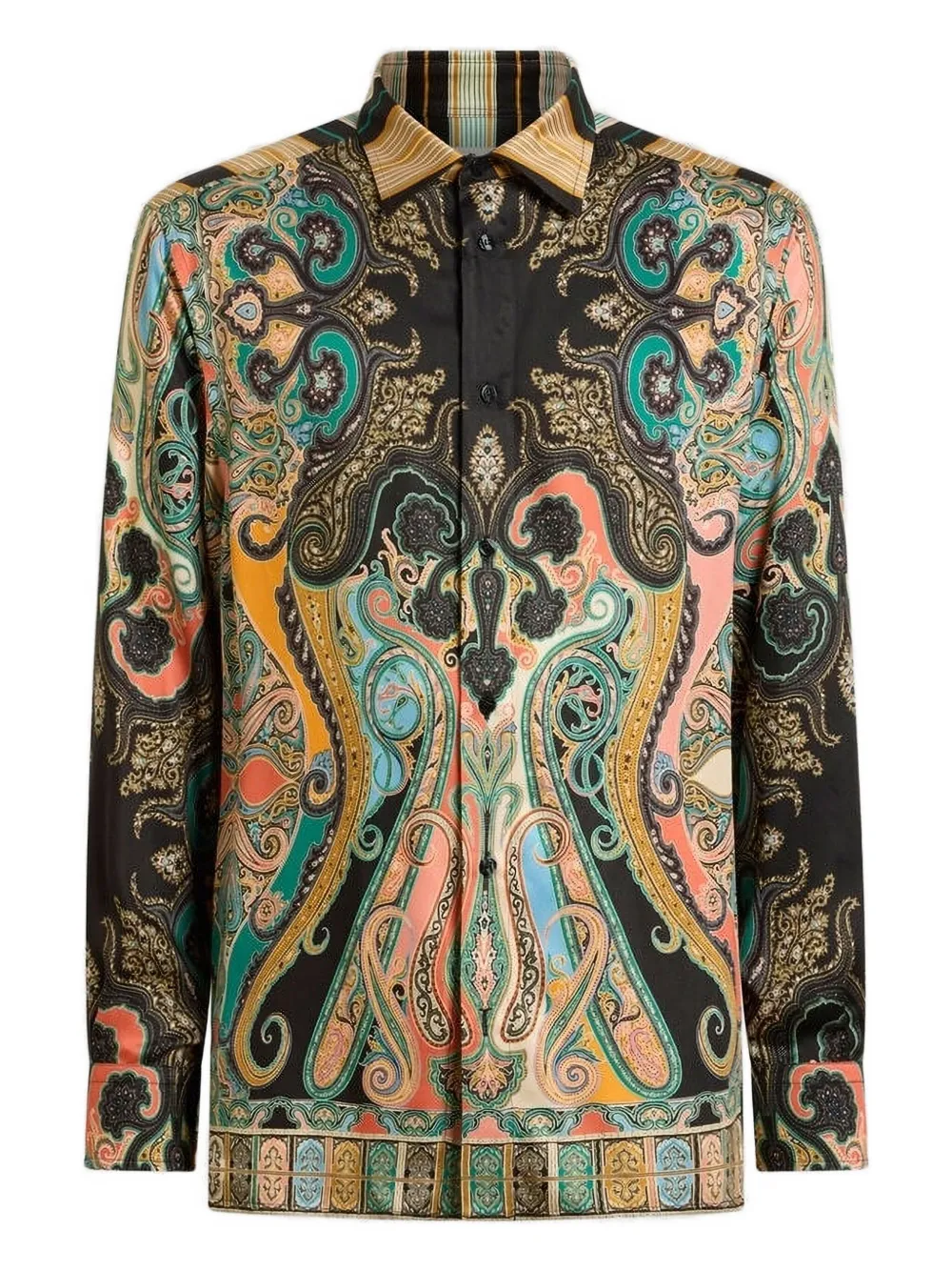 Etro Paisley-print Striped Shirt In Multi