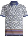 ETRO geometric-print polo shirt - Blue