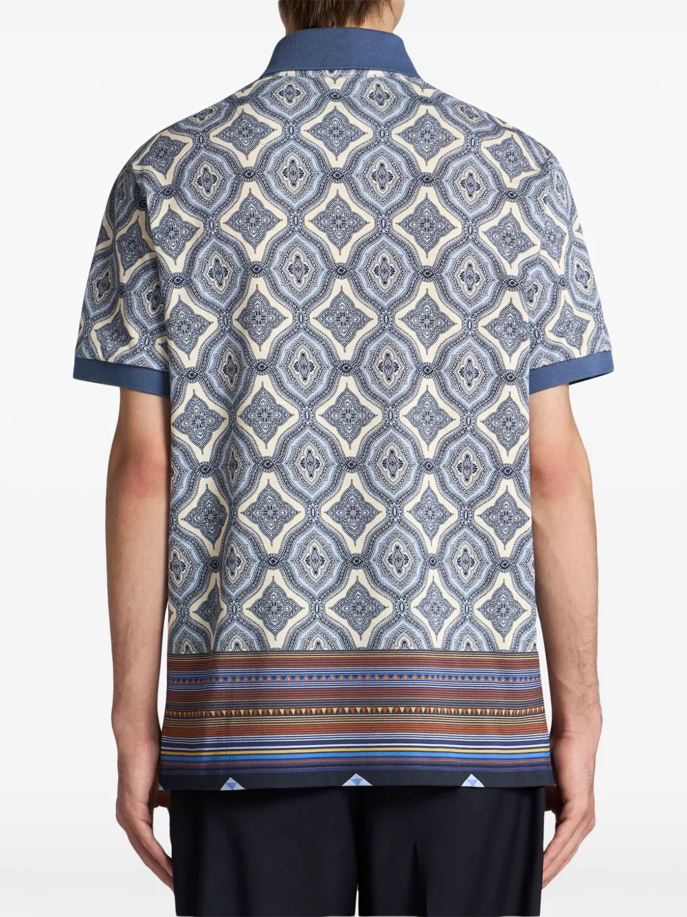 ETRO Poloshirt met geometrische print Blauw