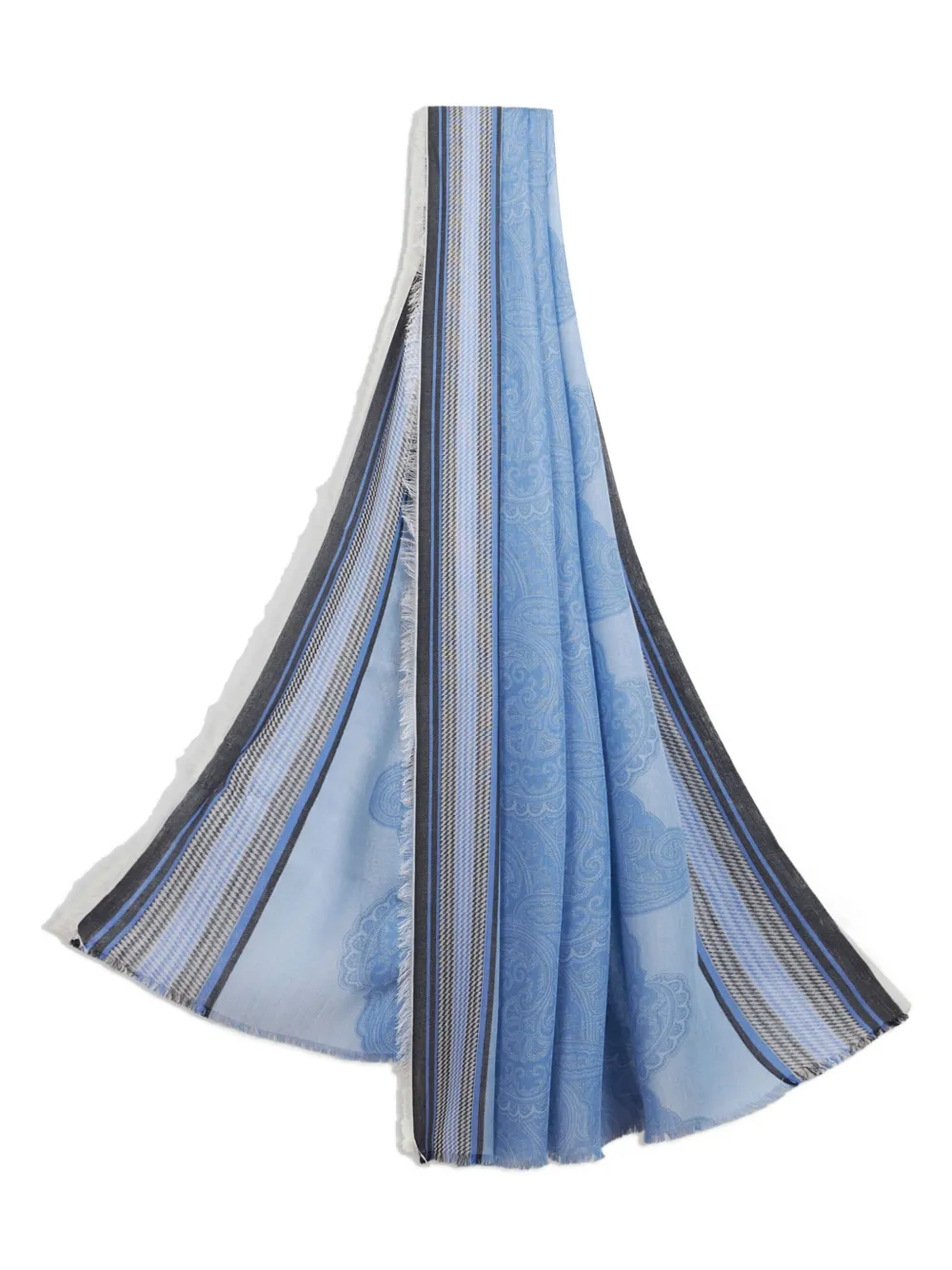 ETRO Sjaal met paisley-print Blauw