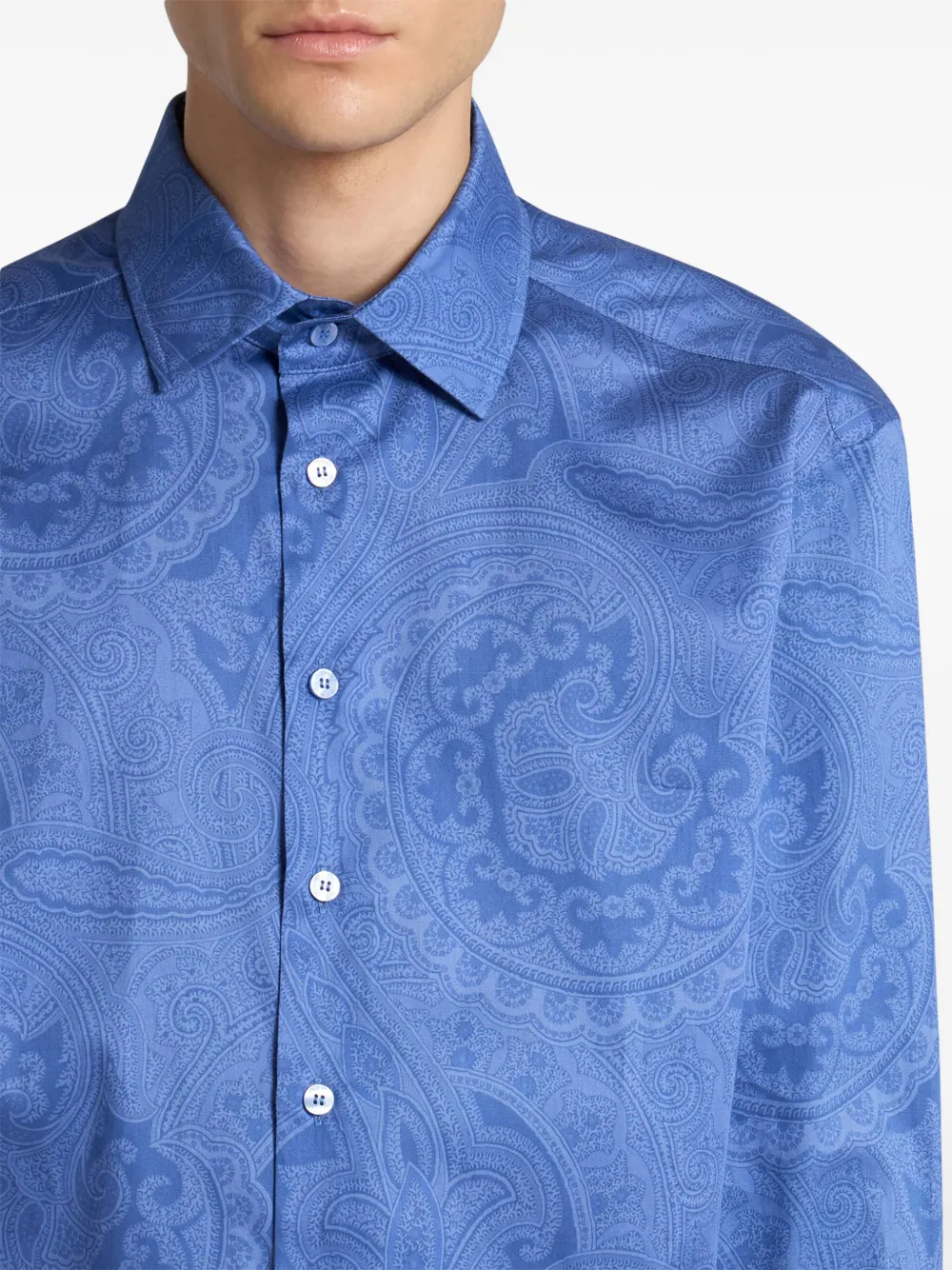 ETRO Overhemd met paisley-print Blauw
