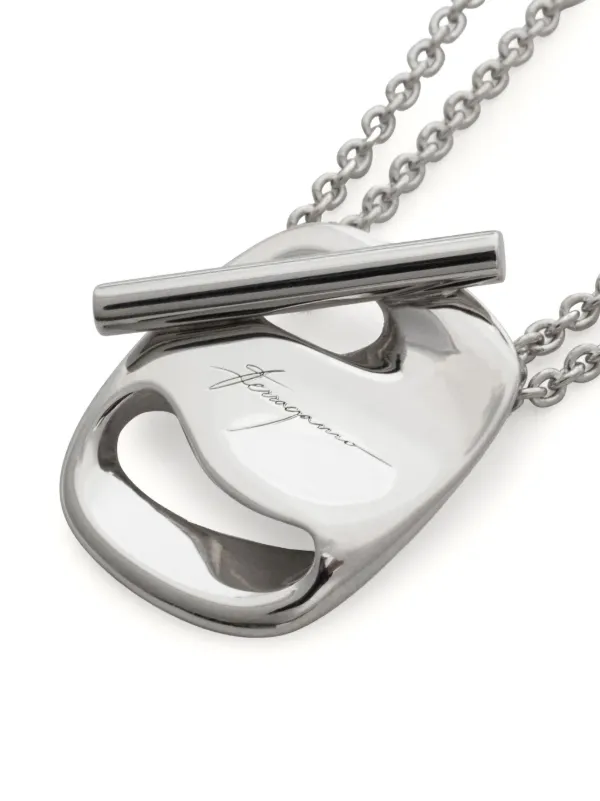 Salvatore Ferragamo ネックレス ヴァラ シルバー Ferragamo ヴァラ ネックレス S | シルバートーン | FARFETCH JP