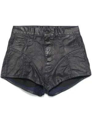 【関税込み】Mugler ブラック ドレープ ショートパンツ Mugler ウィメンズ ショートパンツ通販 - FARFETCH