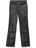 Mugler wax-effect straight-leg trousers - Blue