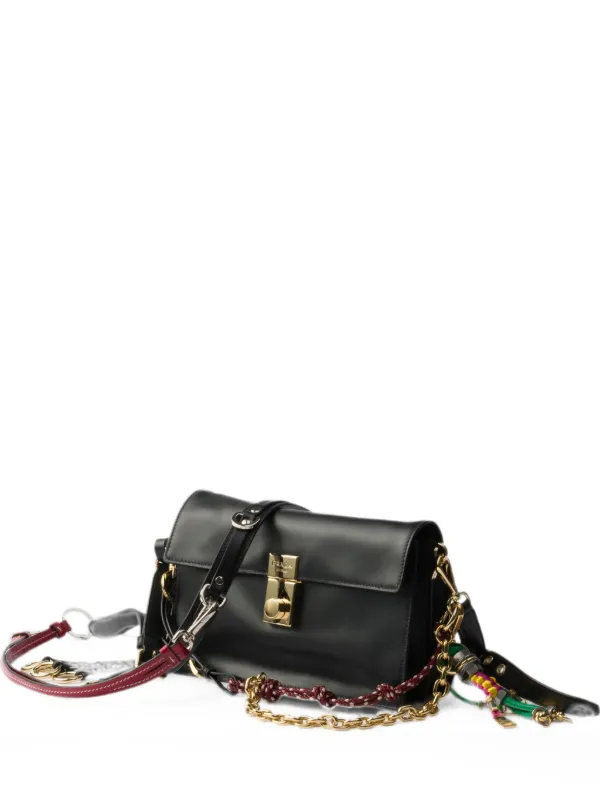 Prada ソフトサウンド レザーショルダーバッグ S | ブラック | FARFETCH JP