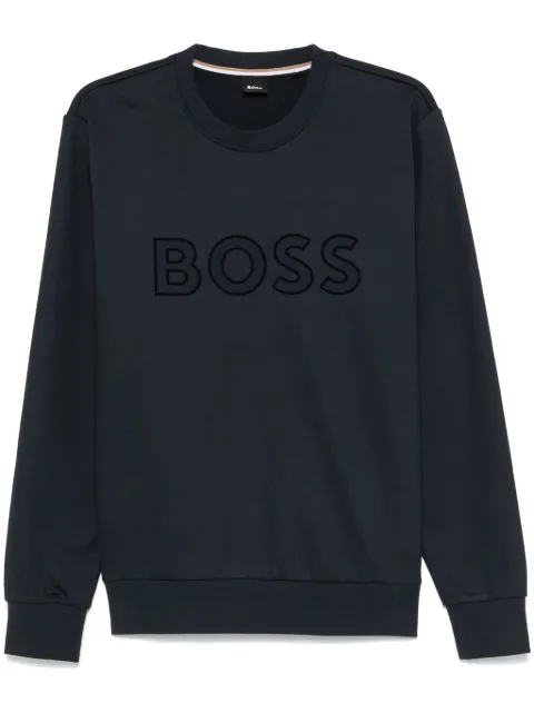 BOSS flocked-logo sweatshirt