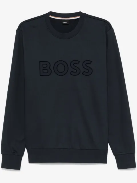 BOSS flocked-logo sweatshirt