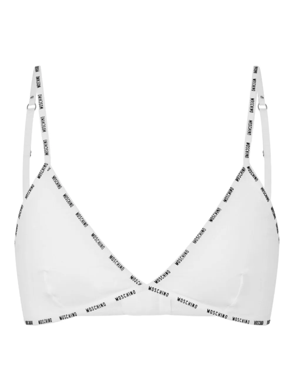 Moschino ロゴトリム ブラ - ホワイト Moschino ロゴトリム ブラ - ホワイト