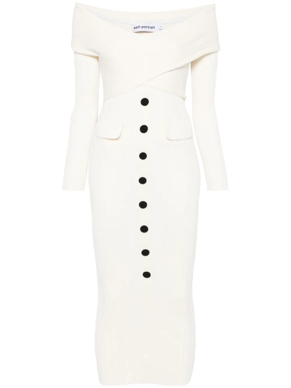 Self portrait white off shoulder dress online