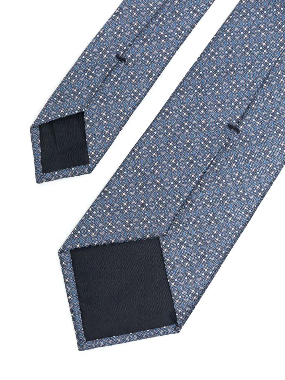 Brioni Stopdas met jacquard-patroon - Blauw