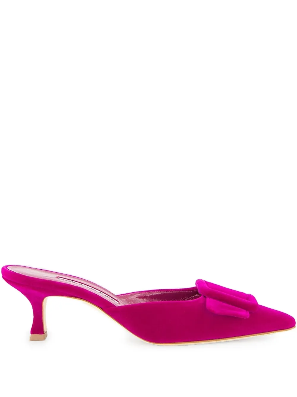 Manolo Blahnik 50mm suede mules Pink