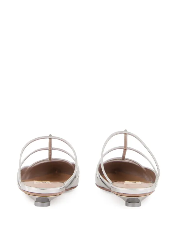 VALENTINO ミュール シルバー 35 Valentino Garavani Palladium Mules | Silver | FARFETCH