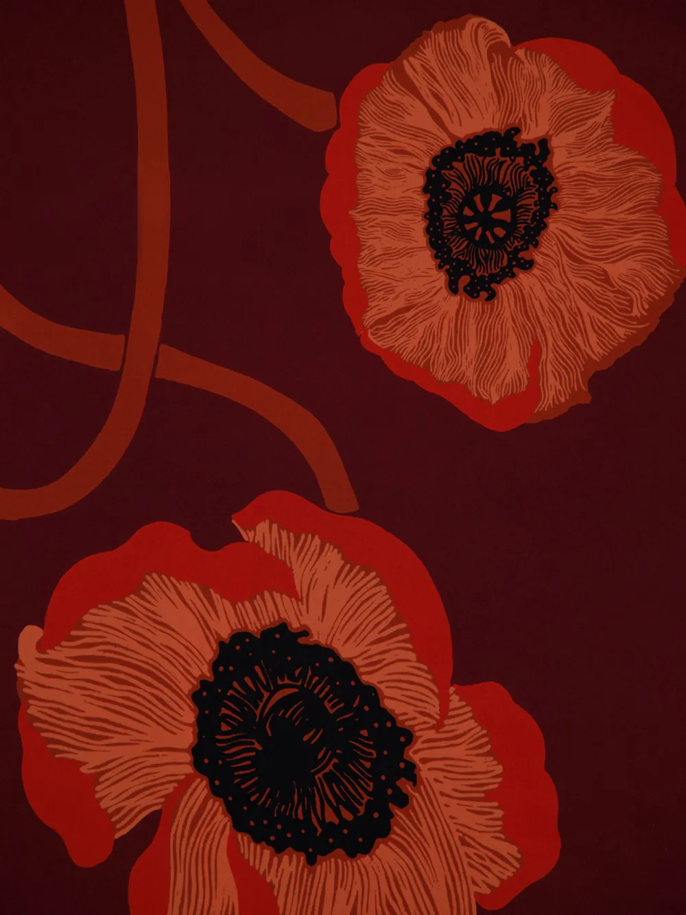 Johanna Ortiz Rapsodia De Amapola Shawl In Red