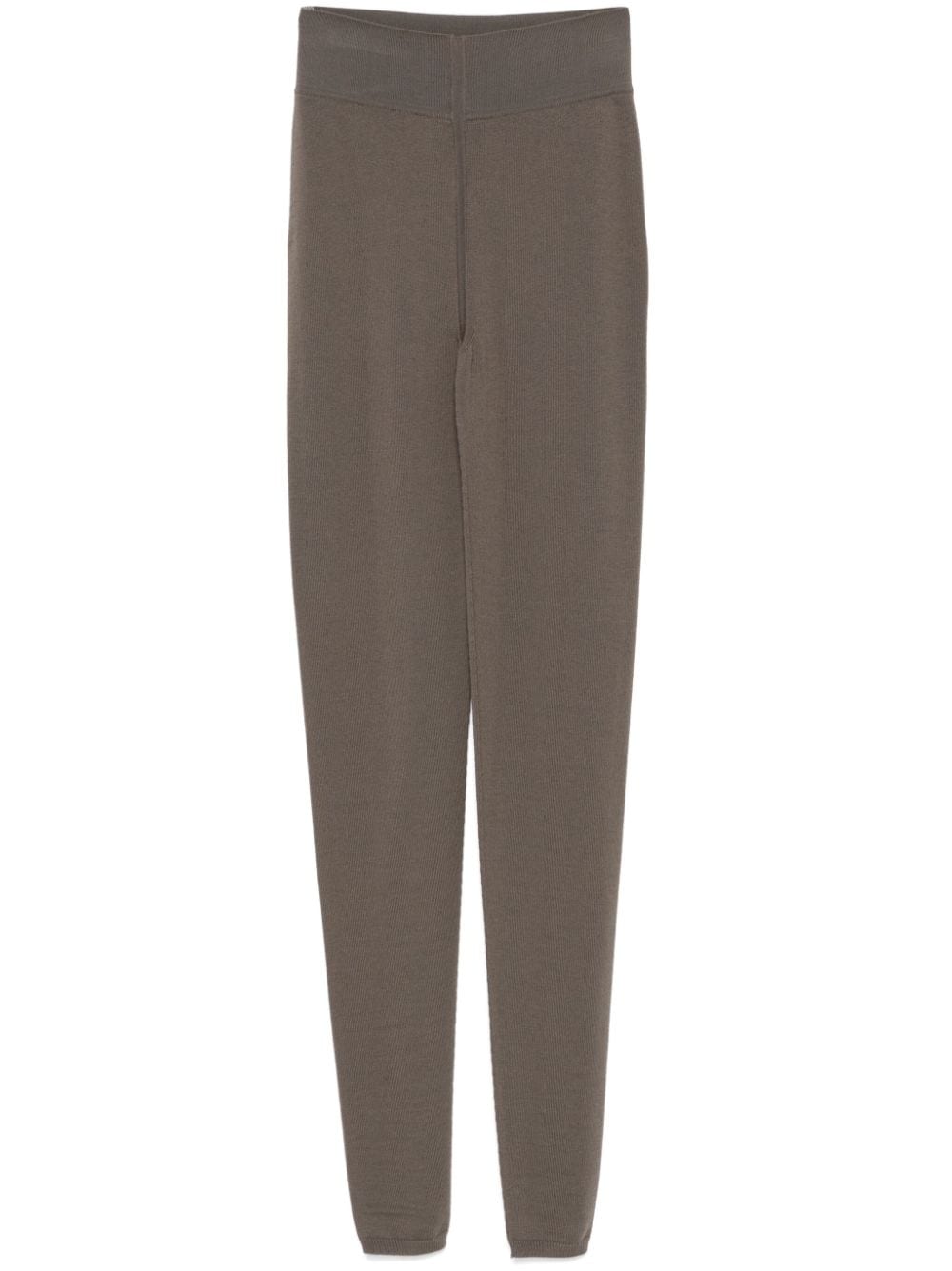 Shop Rick Owens Knitted Leggings In Brown