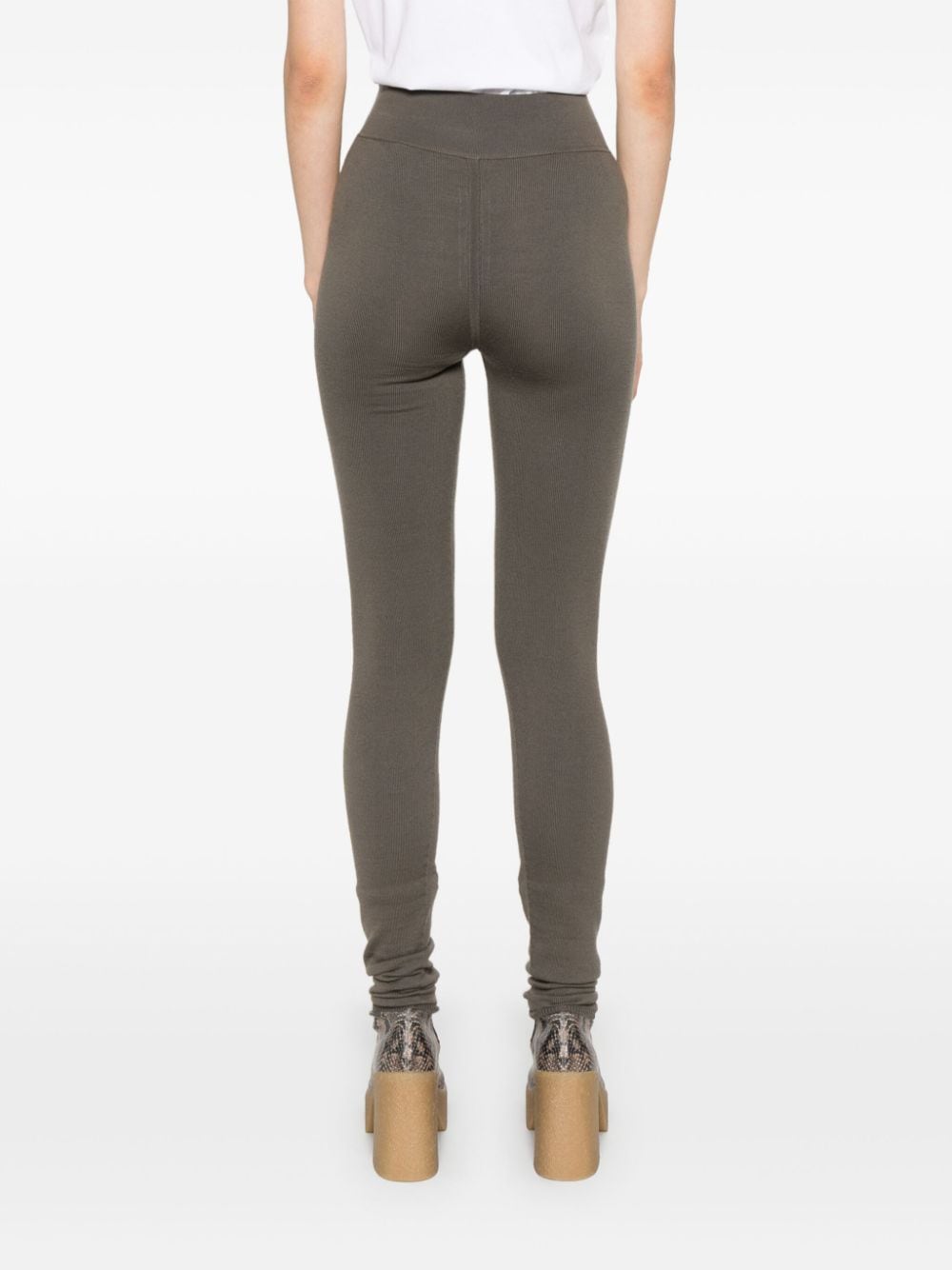 Shop Rick Owens Knitted Leggings In Brown