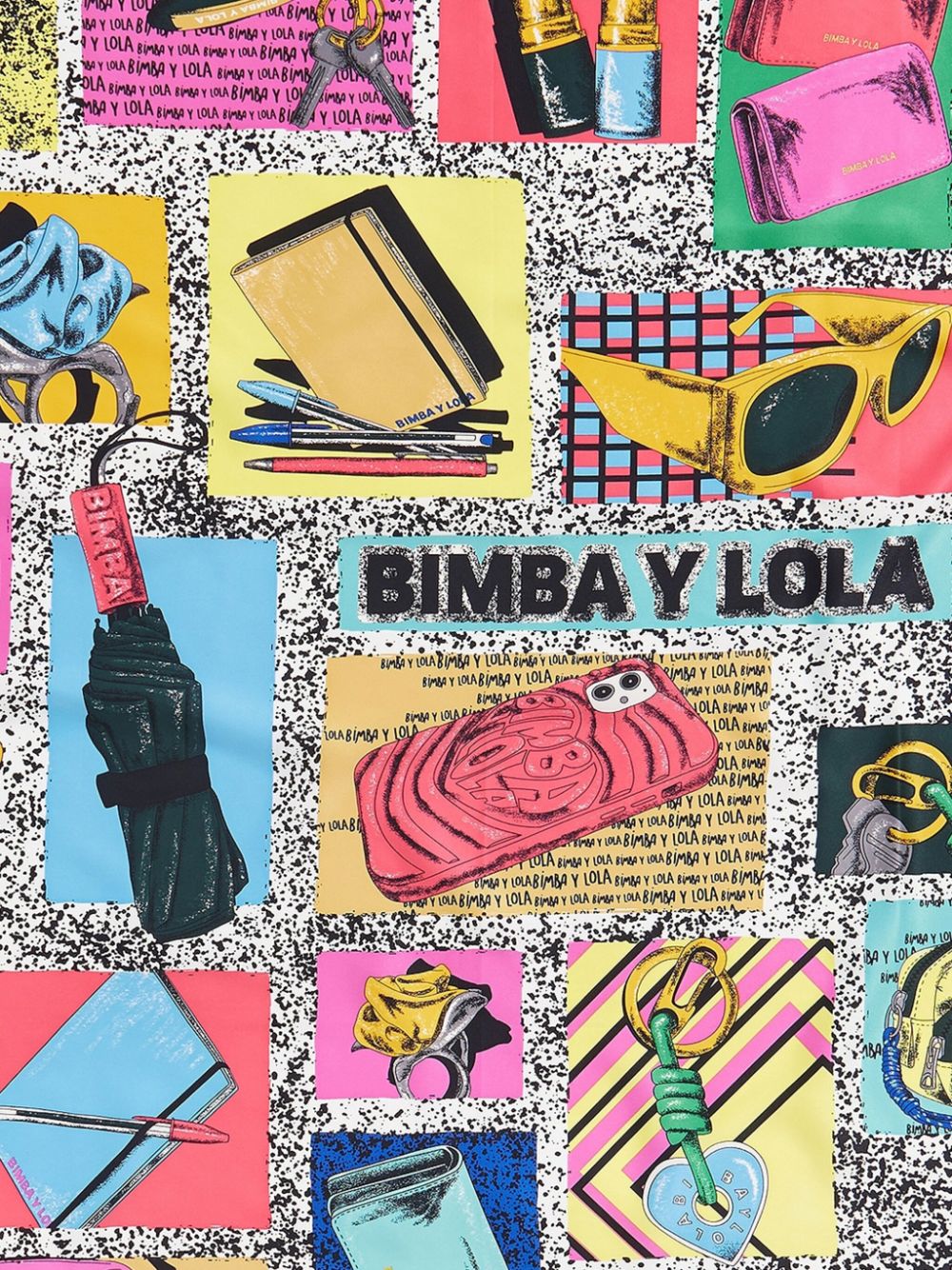 Bimba y Lola graphic-print scarf - Wit