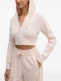 adidas zip-up cropped hoodie - Pink