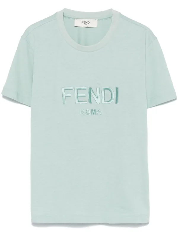 FENDI Cotton T shirt Blue FARFETCH IE