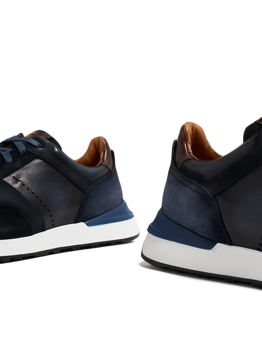 Magnanni Sneakers met suède vlak Blauw