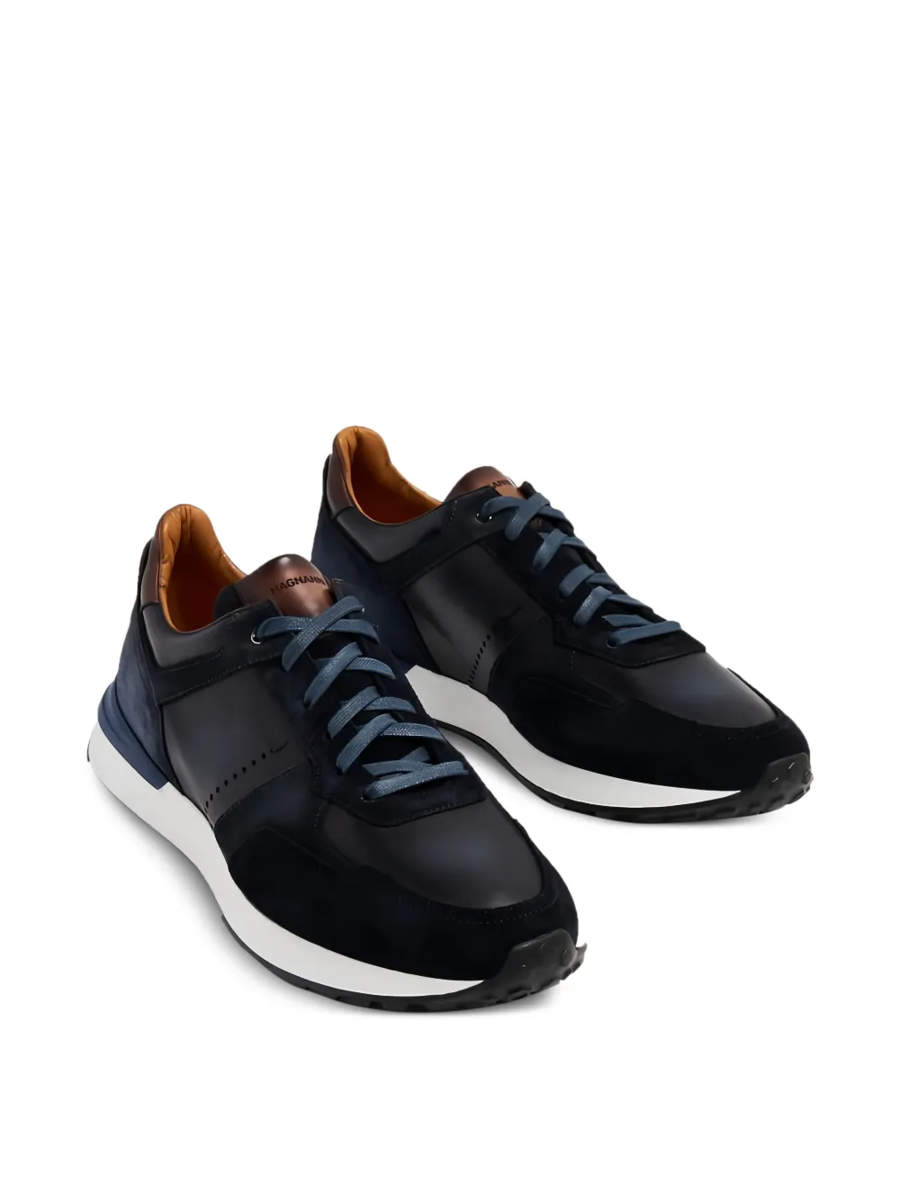 Magnanni Sneakers met suède vlak Blauw