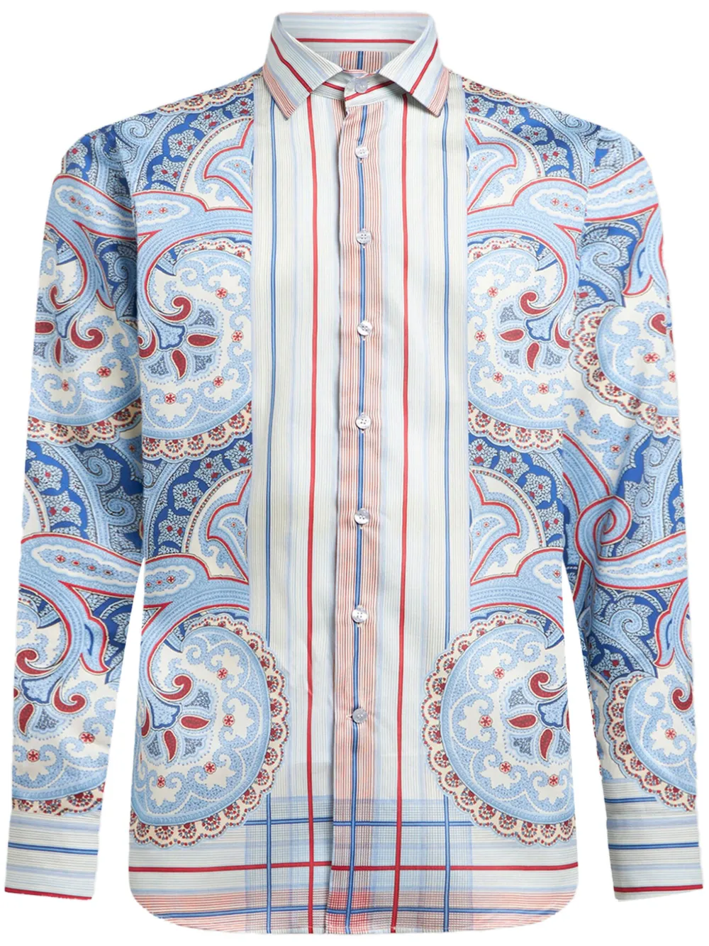 ETRO Overhemd met paisley-print Blauw