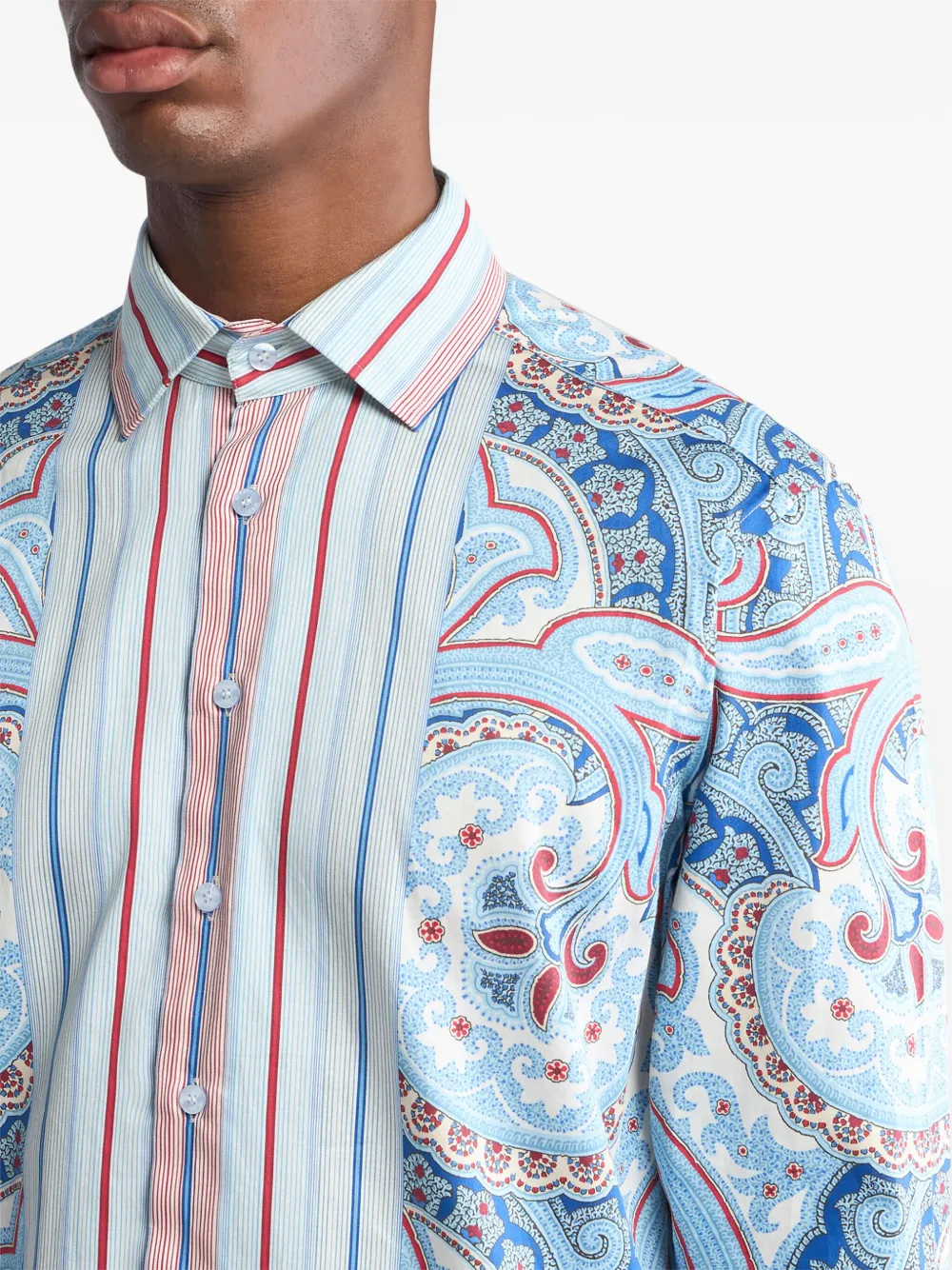 ETRO Overhemd met paisley-print Blauw