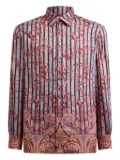 ETRO bird-print shirt - Blue