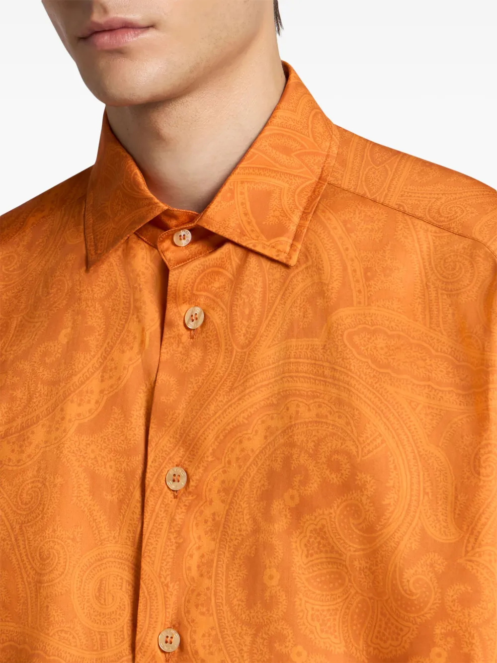 ETRO Overhemd met paisley-print Oranje