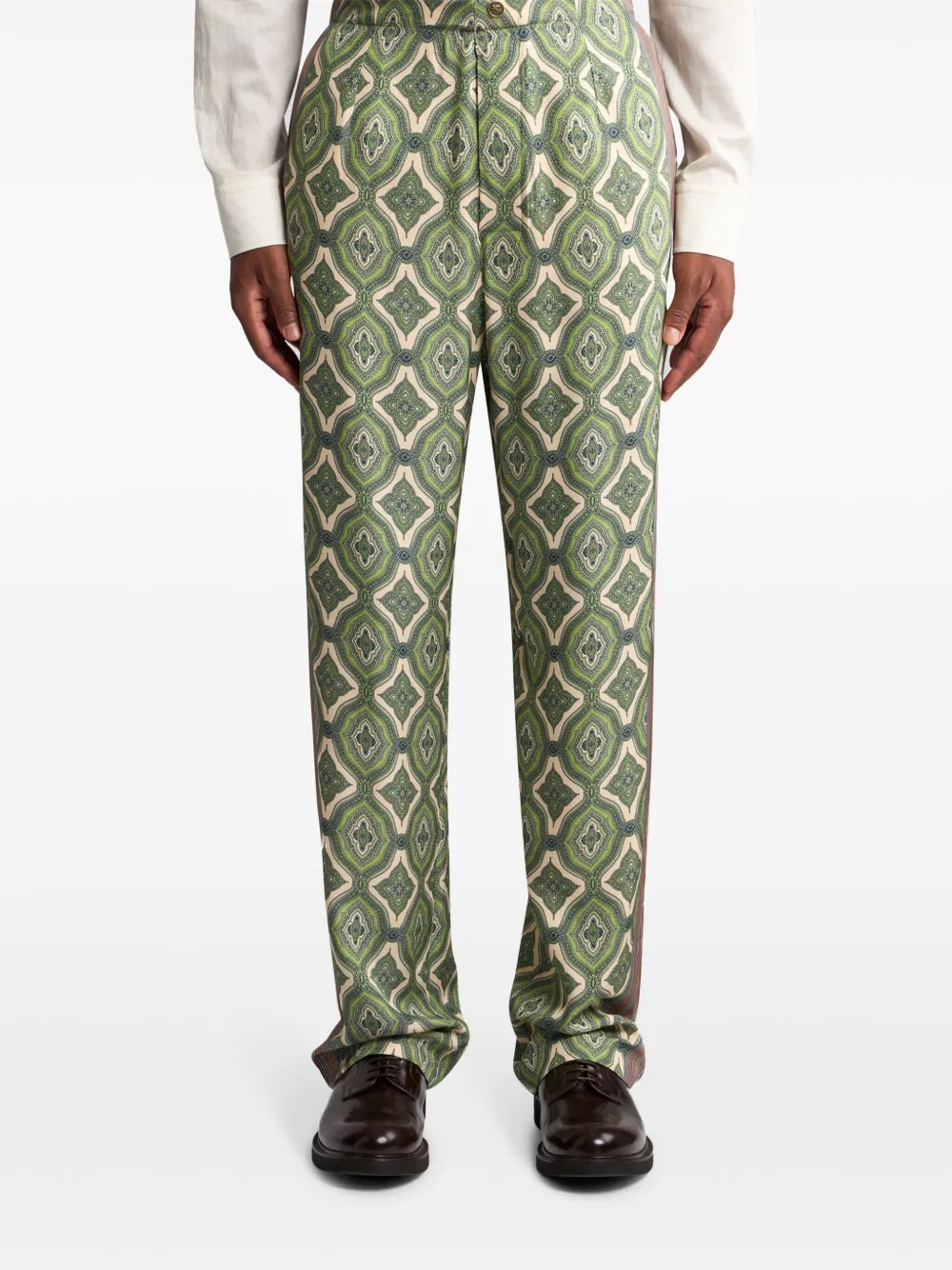 ETRO Broek in pyjama stijl Groen
