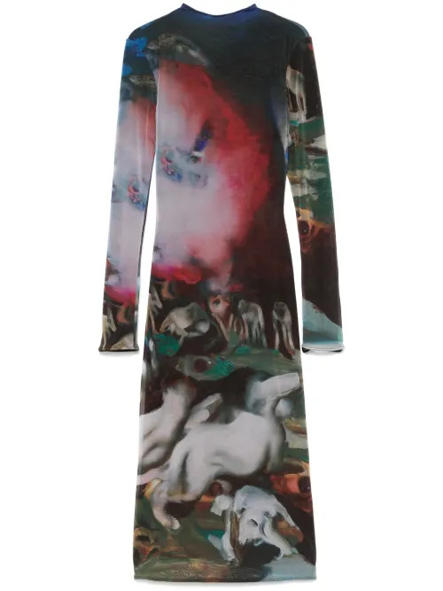 X Ambera Wellmann robe Impossession à coupe mi-longue - Mugler - Modalova