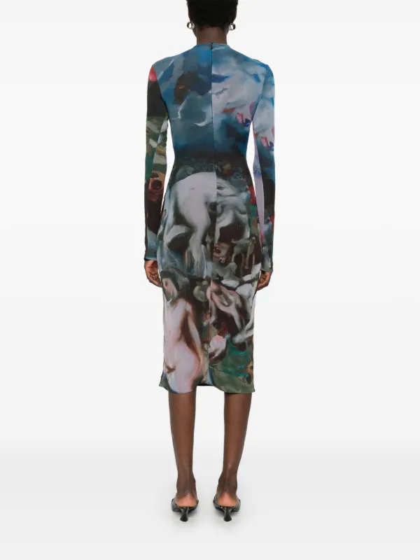 Mugler x Ambera Wellmann Impossession Midi Dress | Blue