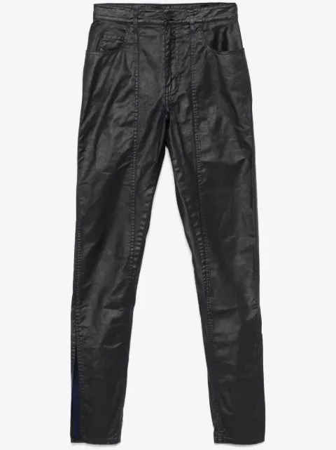 Mugler coated-finish trousers