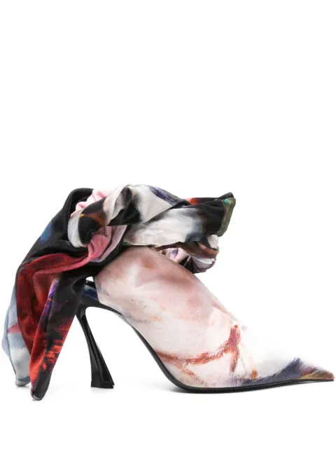 Mugler mules Fang con tacón de 95mm de MUGLER x Ambera Wellmann