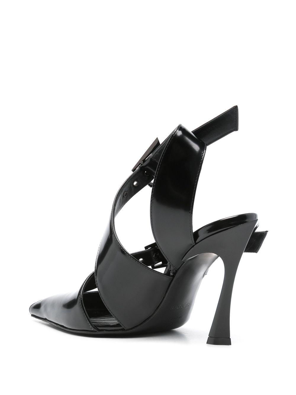 Mugler 95mm Fang mules Black