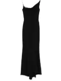 Mugler crepe maxi dress - Black