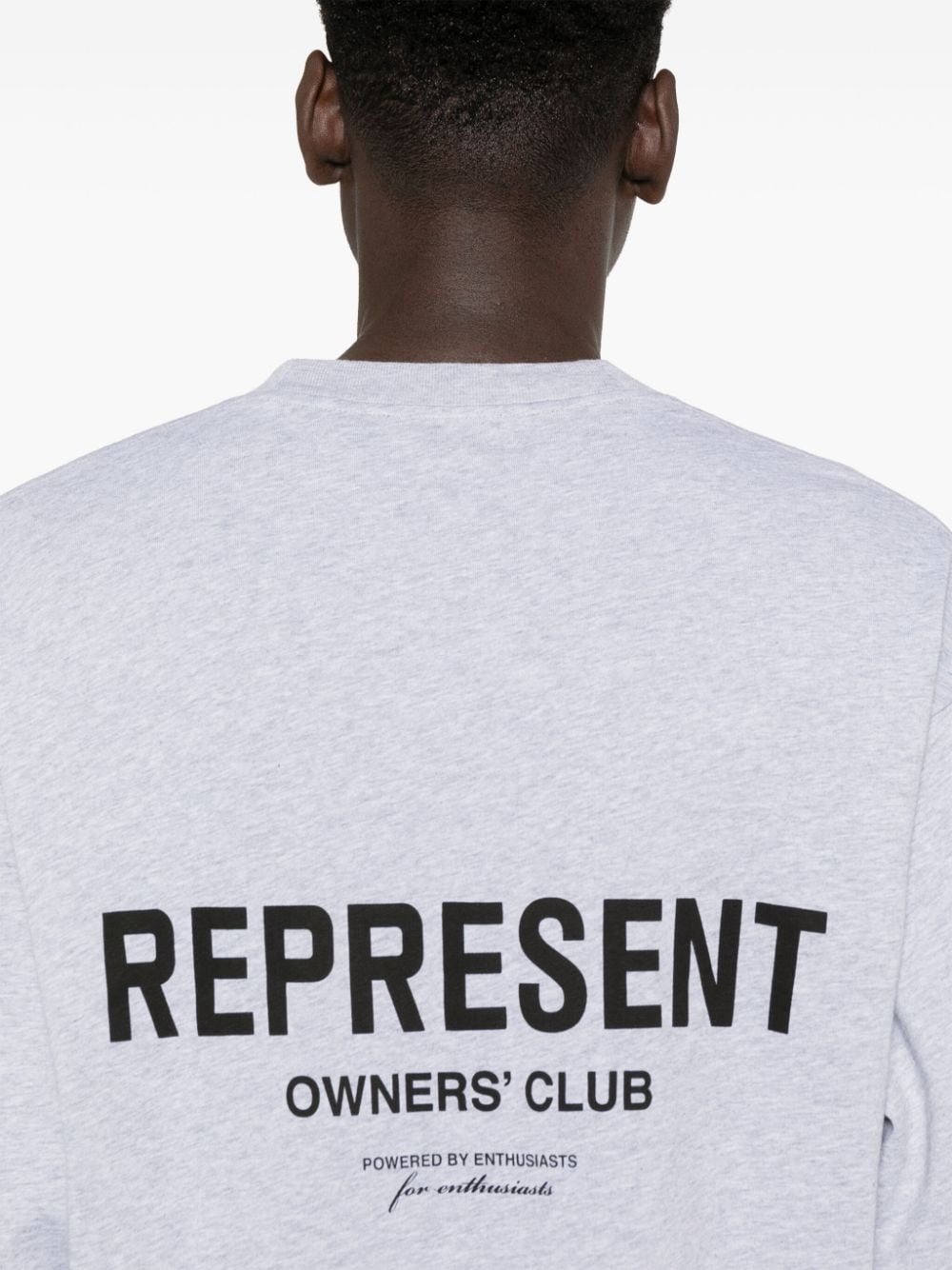 Shop Represent Logo-print T-shirt In Grey