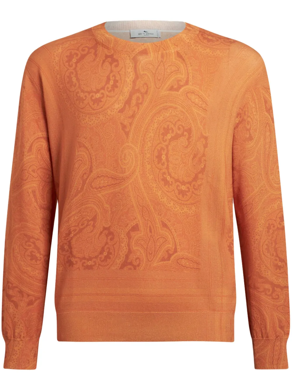 paisley silk-cashmere sweater