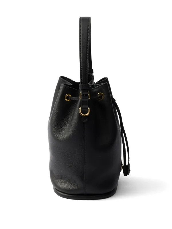 【関税＆送料込み】Prada Small Leather Bucket Bag Prada Mini Leather Bucket Bag | Black | FARFETCH PL