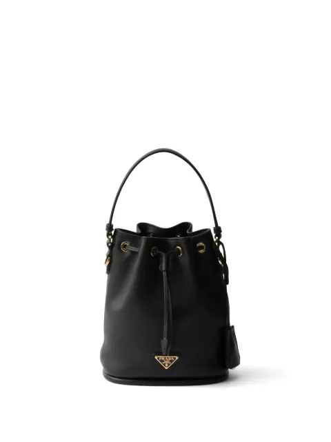Prada mini leather bucket bag