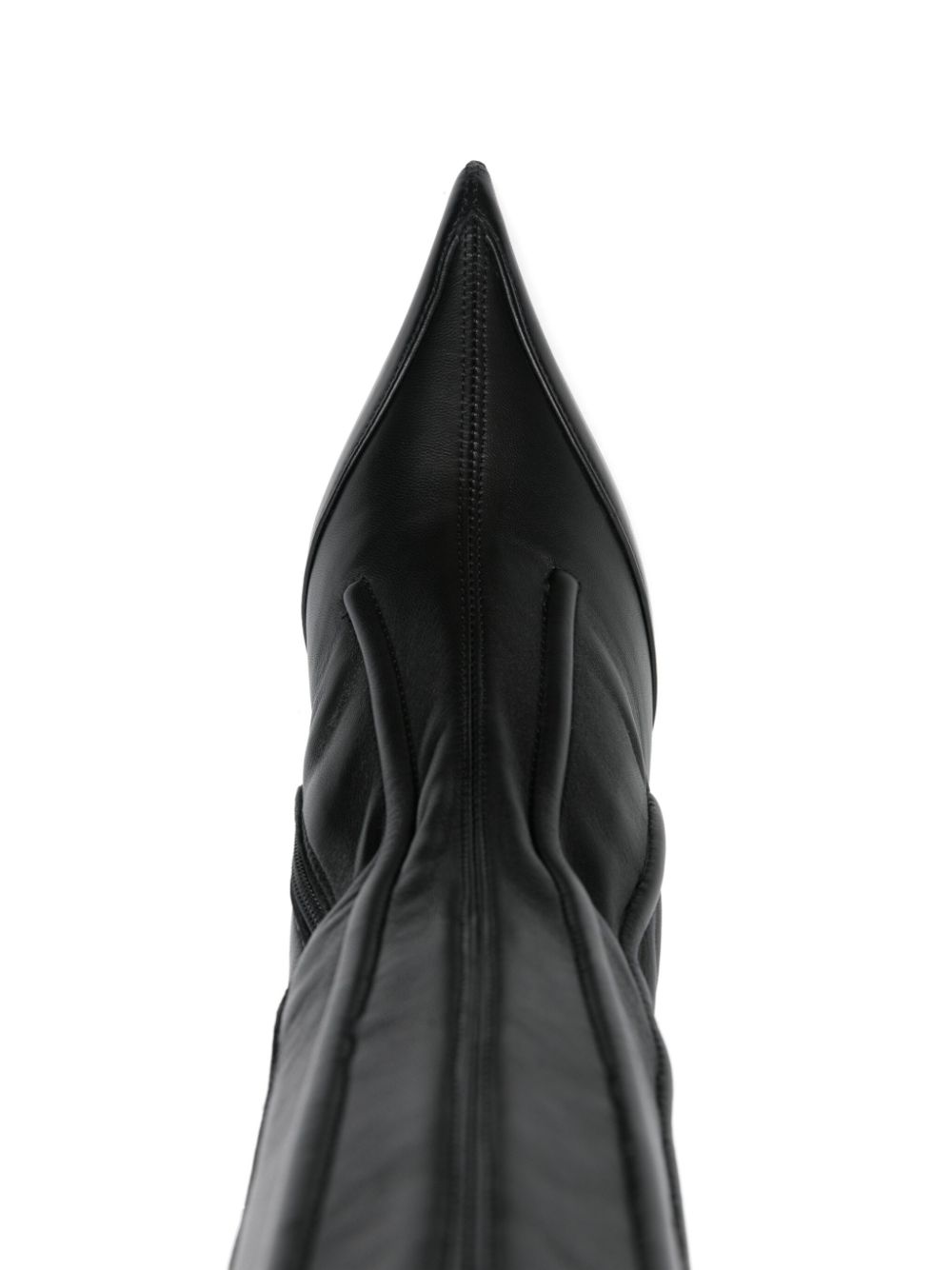 Mugler 95 mm overknee laarzen Zwart