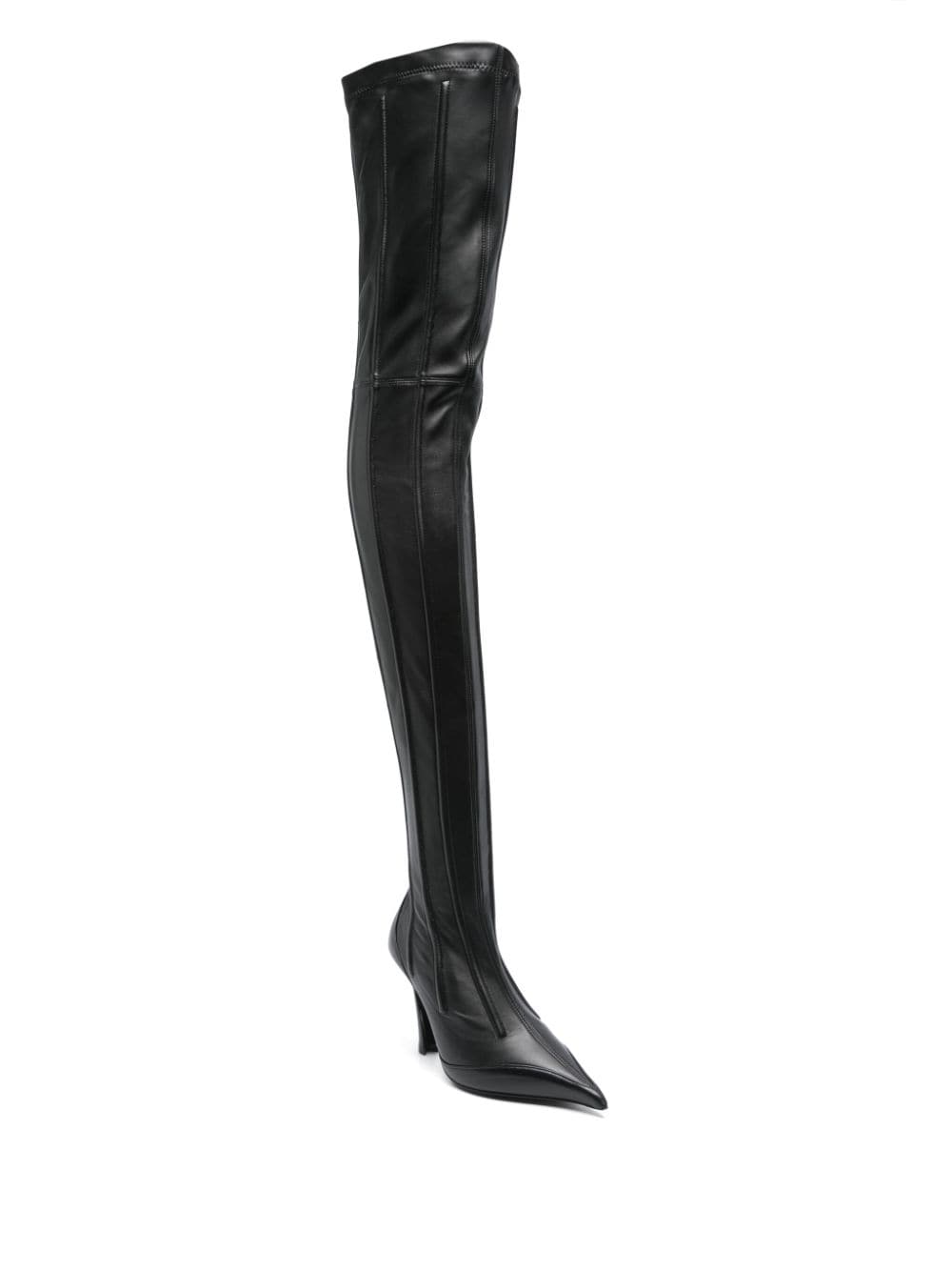 Mugler 95 mm overknee laarzen - Zwart