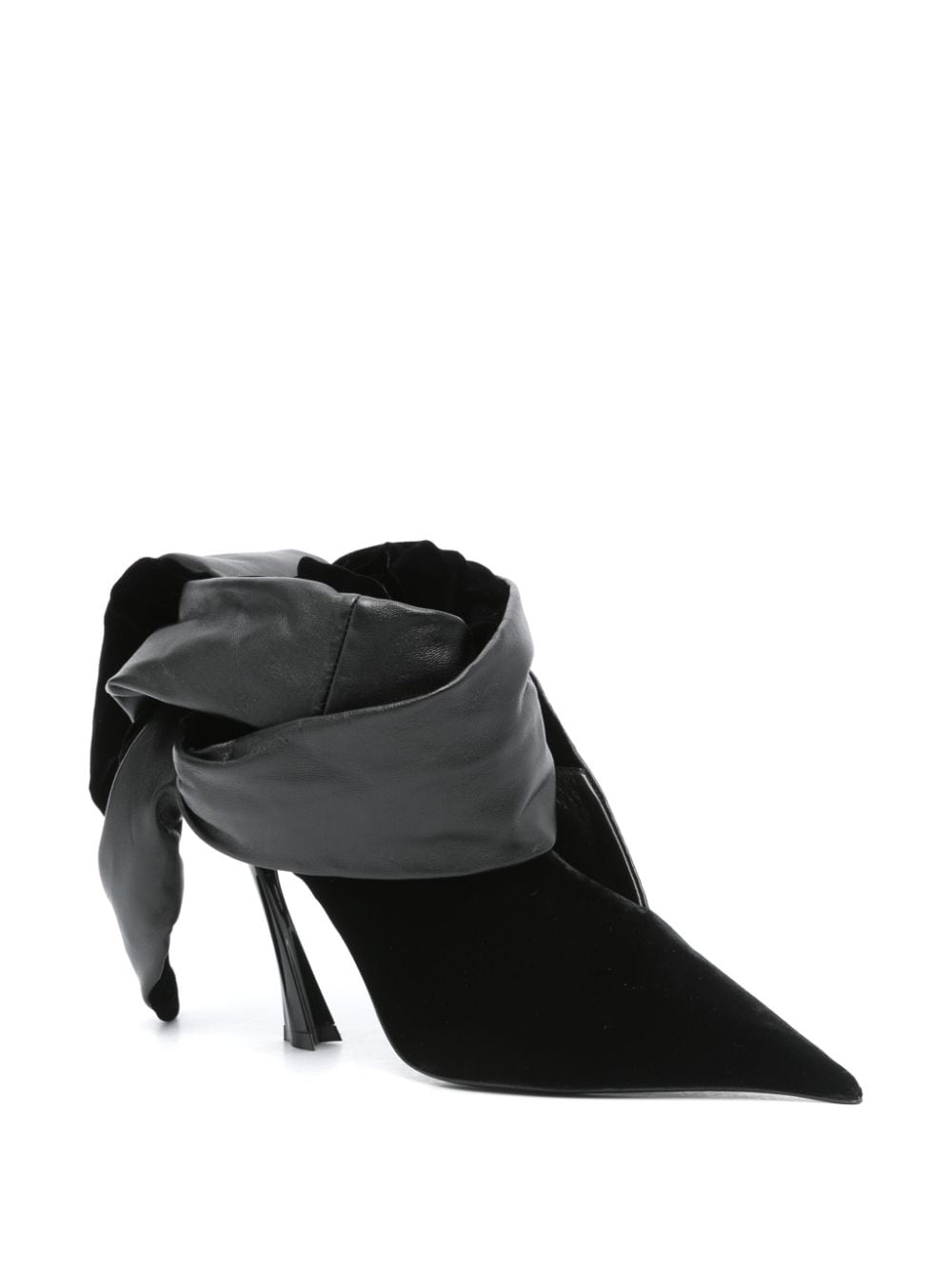 Shop Mugler X Ambera Wellmann 95mm Fang Mules In Black