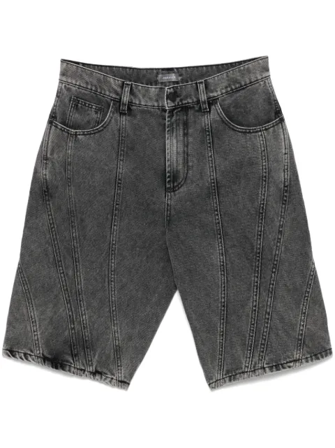 Mugler seam-detail denim shorts