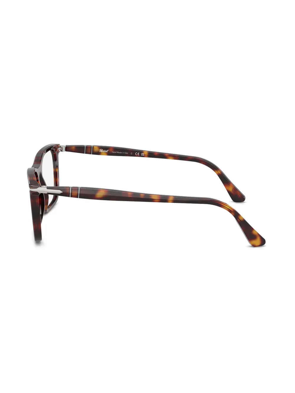 Persol Bril met rechthoekig montuur Bruin