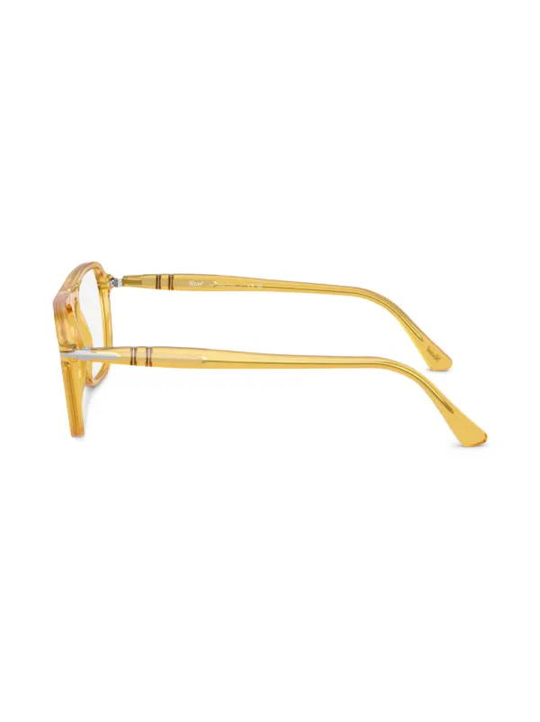 Persol Jacques オーバーサイズ眼鏡フレーム | イエロー Persol Jacques オーバーサイズ眼鏡フレーム | イエロー