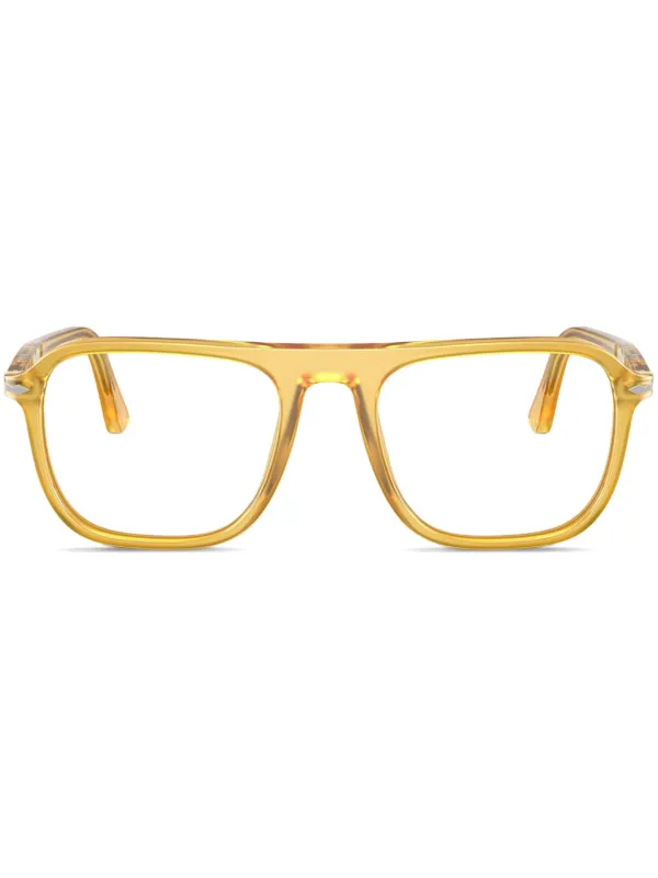 Persol Jacques オーバーサイズ眼鏡フレーム | イエロー | FARFETCH JP