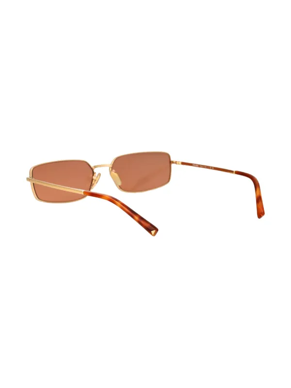 PRADA スクエアサングラス ゴールド・ブラウン Prada Eyewear square-frame Sunglasses | Gold | FARFETCH