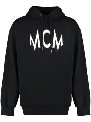 MCM intarsia-logo Hoodie | Black | FARFETCH