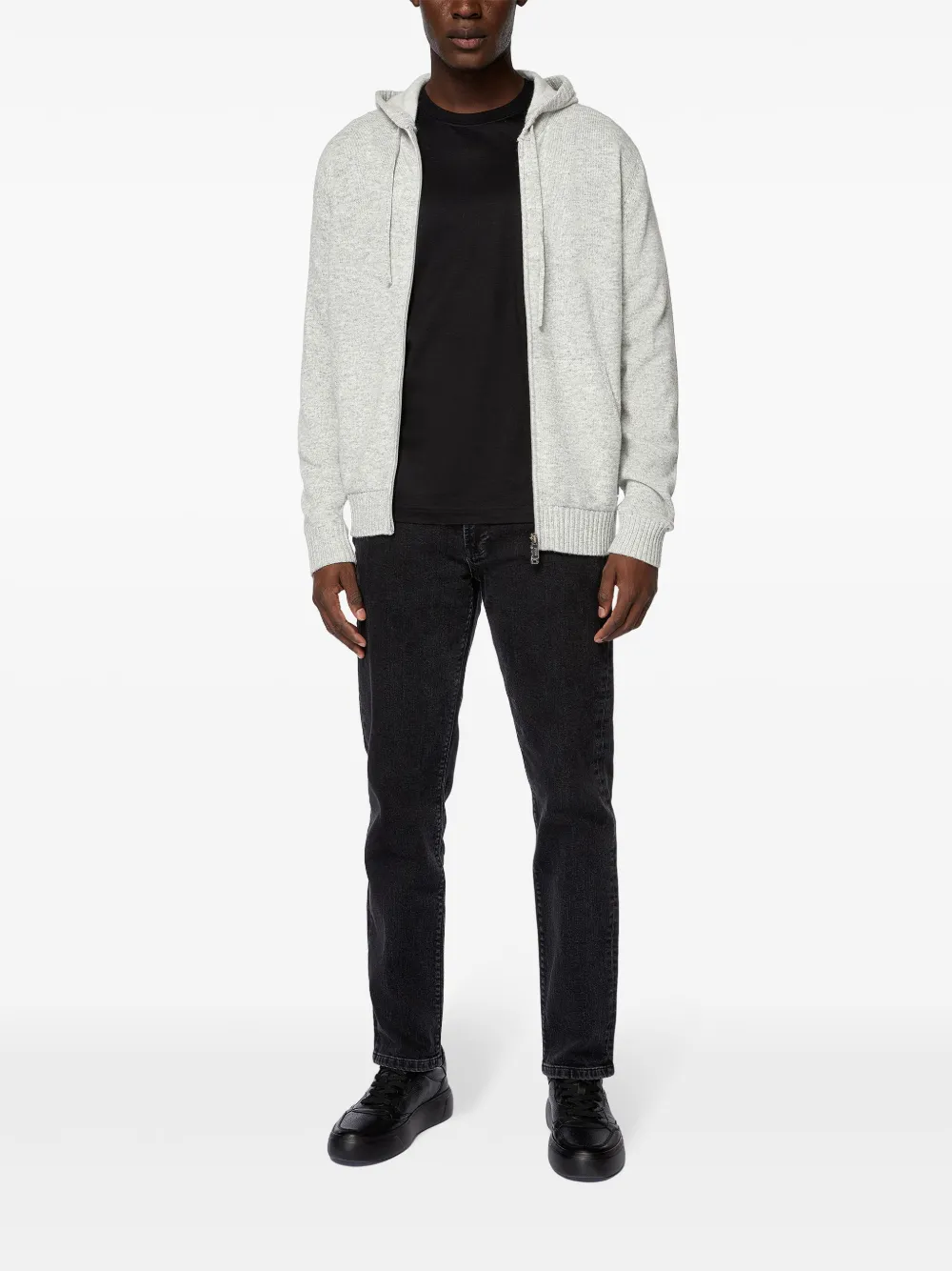 Boggi Milano Hoodie met trekkoord - Grijs