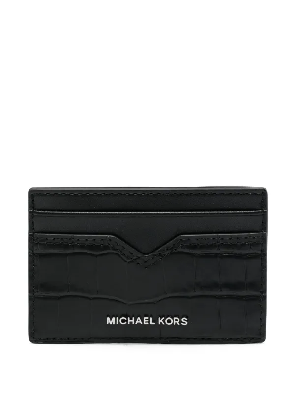 Michael Kors Kartenetui Mit Kroko-Optik Schwarz FARFETCH DE